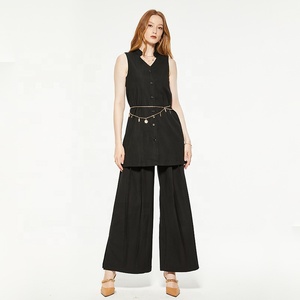 <span class=keywords><strong>Pantaloni</strong></span> Casual <span class=keywords><strong>neri</strong></span> di <span class=keywords><strong>alta</strong></span> qualità da donna <span class=keywords><strong>pantaloni</strong></span> lunghi pieghettati in Chiffon <span class=keywords><strong>con</strong></span> <span class=keywords><strong>bottoni</strong></span> larghi <span class=keywords><strong>a</strong></span> <span class=keywords><strong>vita</strong></span> <span class=keywords><strong>alta</strong></span> - Product Image 6