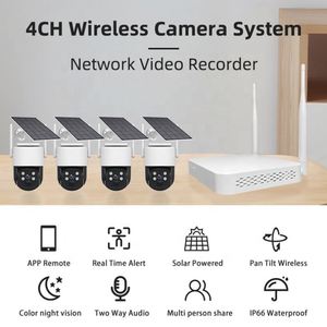 ชุดกล้องวงจรปิดไร้สายพลังงานแสงอาทิตย์ 4CH พร้อมกล้อง 3MP จอภาพ 10 นิ้ว ระบบ AI กล้องวงจรปิดพลังงานแสงอาทิตย์ กล้อง WIFI ภายนอกอาคาร - Product Image 2