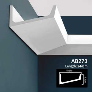 Décoration intérieure Éclairage <span class=keywords><strong>indirect</strong></span> Moulures couronnées pour plafond/mur Plafond uni d'angle avec <span class=keywords><strong>corniche</strong></span> Led avec moulage d'angle LED PU - Product Image 2