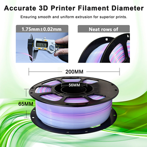 Filamento PLA Transparente Multicolor Iboss de 1 kg, Transparente, Blanco, Rosa, Azul, 1.75 mm, Filamento para Impresión 3D - Product Image 3