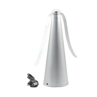 Outdoor Fruitvlieg Ventilator Met Oplaadbare Batterijen Zachte Pvc Reflecterende Usb Opladen Elektrische Vliegenafstotende Ventilator Voor Tafels