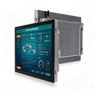 PC industriel à écran tactile capacitif/résistif IP65 de 8 à 21,5 pouces, moniteur intégré, ordinateurs industriels tout-en-un sans ventilateur