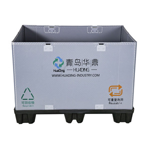 Nhiệm Vụ Nặng Nề Ngành Công Nghiệp Sử Dụng Đóng Mở Nhựa Pallet Hộp Nhựa Có Thể Gập Lại Thùng Số Lượng Lớn <span class=keywords><strong>Container</strong></span> Với Nắp - Product Image 6