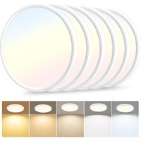 Plafonnier LED encastré Hunhun 12 pouces, 3200LM, 5 températures de couleur réglables, ultra-plat 0,87 pouce, design moderne pour salon