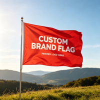 Drapeau personnalisé 3x5 pieds avec logo et image à télécharger, design sur mesure, 100 % polyester, drapeau décoratif pour la fête de l'Indépendance