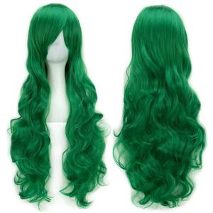 Peluca Larga y Rizada de 80cm, Multicolor, Estilo Harajuku, para Cosplay de <span class=keywords><strong>Anime</strong></span>, Material Sintético de Seda Resistente a Altas Temperaturas, Gran Venta - Product Image 5