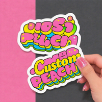 Pegatinas de Vinilo con Corte Personalizado, Etiquetas Adhesivas Impermeables de PVC con Diseño de Logotipo de Empresa, Pegatinas de Dibujos Animados