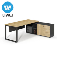 Bureau de direction moderne en bois LIWEI - Design ergonomique, durable, taille et couleur personnalisables, garantie 3-5 ans, usage commercial
