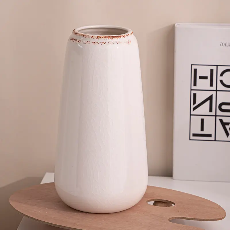 Vaso decorativo in ceramica retrò semplice vaso in ceramica per la casa vaso minimalista in porcellana
