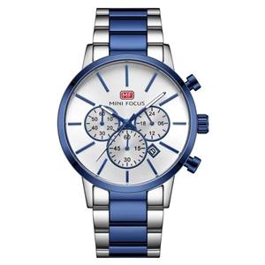 Montre à quartz pour homme Drioshipping, bleu, élégante, bracelet en acier, étanche, calendrier, livraison gratuite, montre de sport - Product Image 2