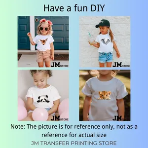 15cm 5.9in Enfants <span class=keywords><strong>Cache</strong></span>-<span class=keywords><strong>cache</strong></span> Animal Fer sur Autocollant de Transfert de Chaleur pour Vêtements Vinyle Thermique Appliques Lavable T-Shirt Decal - Product Image 3