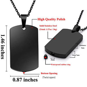 Personalisasi Kustom Diukir Liontin Kalung Gantungan Kunci Tanggal Khusus Kalender Anjing Tag Kremasi Guci Perhiasan untuk Abu Memorial - Product Image 2