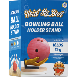 Hold My Ball Juego de bolos de madera y plástico negro con soporte para manos y soporte para bolas 950g - Product Image 3