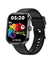 Smartwatch mit TFT-Display, Fitness-Tracker, IP68 wasserdicht, Schlafüberwachung, Anrufannahme, Silikon, quadratisches Design, Wecker
