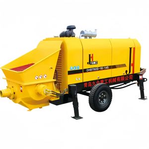 Bomba de Concreto Montada en Remolque, Suministro Directo de Fábrica, Trabajo de Construcción de Concreto, Bomba de Concreto con Motor Diésel DHBT60S-16-145 - Product Image 4