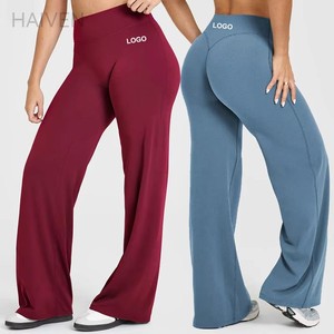 Leggings de sport OEM sans couture, taille haute, push-up, tendance, personnalisés, pour femme, avec effet froncé, coupe large, pour le yoga et le fitness - Product Image 1