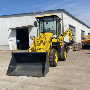 2023 Hot Sale Mini Traktor Bagger lader Erd bewegungs maschinen billigste kleine Bagger lader 4*4 kleine Farm Bagger - Product Image 4