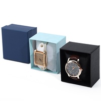 Boîte d'emballage pour montres et bijoux en papier de qualité supérieure avec couvercle et base texturés, fabrication sur mesure