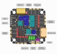 SpeedyBee F405 AIO V2 40A 25.5x25.5 Stack STM32F405, ICM42688P, 3-6S, Bluejay ESC, para Dron FPV de 3.5-5 Pulgadas