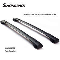 Portaequipajes de Aluminio para Techo de Auto SUV Sunsingrack 8004Y14 para Subaru Forester 2014+ 4x4, Capacidad de 100 kg, Color Negro, Tamaño Original