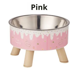 Cross-border New 201 Stainless Steel <strong>Dog</strong> <strong>Bowl</strong> <strong>Dog</strong> Food Pet Feeding <strong>Bowl</strong> Overturn Drinking Water Two-in-one Non-slip Base Tall - Product Image 6