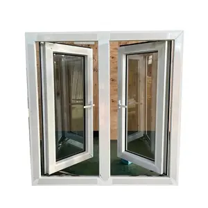 이중 유리 PVC 허리케인 충격 창을 열어 방음 유리 창 에너지 효율적인 여닫이 창 판매