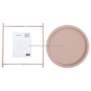 Schwarze Dekoration günstige runde Form Beistelltische für Wohnzimmer und Schlafzimmer moderner Beistelltisch für Metall-Kaffee-Tisch - Product Image 3