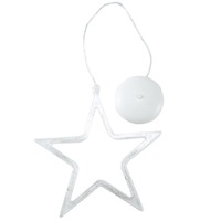 Lumières décoratives de Noël à LED à ventouse, alimentées par piles, motifs bonhomme de neige et étoile à cinq branches, pour vitrine de vacances