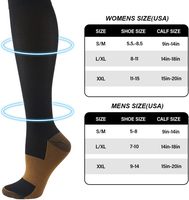 Chaussettes de soutien de la voûte plantaire en fibre de fatigue antibactérienne personnalisée pour la cheville Chaussettes de compression en cuivre infusé