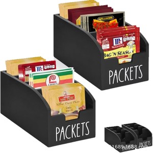 Wooden Compartment Storage <b>Box</b> Rectangle No Lid Office Organizer Desktop <b>Tea</b> Coffee Bag Holder Standing Type Solid Color - Product Image 5