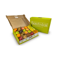 Emballage personnalisé en carton ondulé pour fruits et légumes, boîte d'emballage en carton pour grenade, orange, apple, kiwi, dragon, pièces