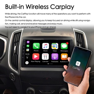 Autoradio stéréo sans fil CarPlay Android 13 avec commande vocale IA, navigation GPS 128 Go pour Ford Edge SE 2016 2.0L, lecteur multimédia vidéo - Product Image 3
