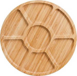 Plateau de service divisé Relish Sectional Snack <span class=keywords><strong>Tray</strong></span> avec 7 compartiments mobiles pour bonbons 13 ''Veggie <span class=keywords><strong>Tray</strong></span> Container Bowls - Product Image 2