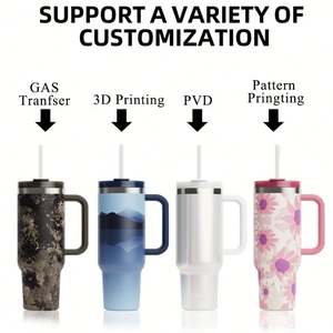 Vaso Térmico de Doble Pared de Acero Inoxidable de 40 oz con Asa y Popote, Imprescindible para Viajes 2024 - Envío desde Almacén de EE. UU. - Product Image 4