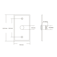 Sistema de control de acceso Interruptor de botón para puerta de patio de casa Puerta de oficina con luz LED Botón de salida de metal de puerta abierta