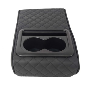 Dual Cup Holders Phone Slot Armrest <b>Cushion</b> Soft Comfortable Multi-Functional Modern Universal Car Seat Pad Carfu - Product Image 3