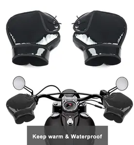 Gants pour moto et vélo électrique, au guidon, épais, coupe-vent, imperméable et chaud, protecteur des mains, housse de protection des mains