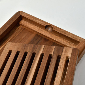 Harmony boîte en bois planche à découper à pain trancheuse à pain plateau à miettes avec support plateau <span class=keywords><strong>de</strong></span> service à pain pour la cuisine - Product Image 3