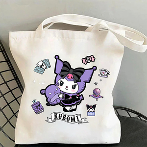 תיק בד אופנתי תיק קריקטורה דפוס קריקטורה הדפסה מרווחת קיבולת גדולה ידיים כף יד עבור בית הספר היומי מתנה - Product Image 4