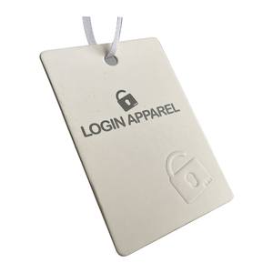 Etiqueta colgante de ropa con logotipo de marca personalizado de cartón grueso de lujo con Pin de cuerda Etiqueta colgante de ropa mate en relieve 3D para ropa - Product Image 2