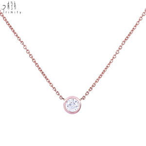 เครื่องประดับเพชรแท้ธรรมชาติ รับรองโดย GIA ทองคำแท้ 18K จี้เพชรเม็ดเดี่ยว 0.3 กะรัต สร้อยคอ ของขวัญวันเกิดสำหรับผู้หญิง - Product Image 6