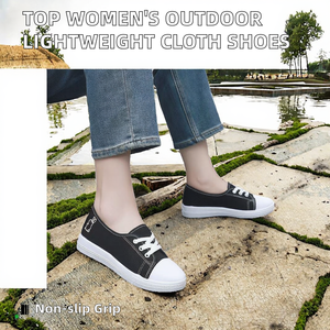 Chaussures décontractées plates pour femmes, best-seller, en plein air, à lacets, souples, légères, respirantes, durables, chaussures décontractées et chaussures en toile - Product Image 3