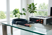 Cable de Audio RCA RASANTEK Chapado en Oro, Cobre OFC, Revestimiento de PVC, 0.5m-5m, para Reproductor de DVD, Proyector, Cine en Casa, Altavoz, Amplificador