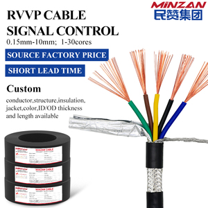สายเคเบิลหุ้ม <span class=keywords><strong>RS485</strong></span> RVVP ขนาด0.2มม. 0.3มม. 0.5มม. 1มม. 1.5มม. 2 3 4 5 6 8 10คอร์24 22 20 18 AWG - Product Image 1