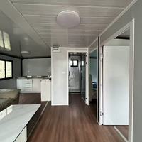 Maison préfabriquée modulaire de luxe de 40 pieds, maison conteneur extensible, cabine portable avec cuisine