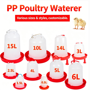 Thickened Durable PP Chicken Waterer with Handle Large Capacity Factory Price Automatic Poultry <strong>Drinker</strong> <strong>for</strong> Duck Goose <strong>Turkey</strong> - Product Image 1