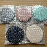 Miroir de poche rond pliable de haute qualité en cuir PU, miroir compact pliable avec logo personnalisé pour filles, femmes, voyages