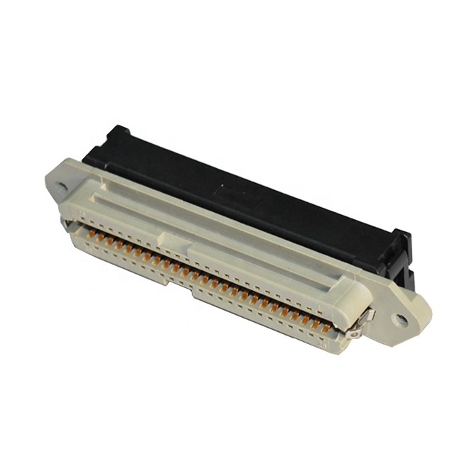 50 Pin RJ21 Ribbon Cable Champ Solder Pin Centronics Connector, Female 25pair 50 Ways Solder Cup Connector W/ Wire Clip