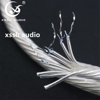 Câbles Audio et vidéo XSSH HiFi 4 Core OFC plaqué argent 3.0 Type A à B câble de données USB rétractable robuste pour DAC