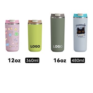 Gobelet isotherme personnalisé en acier inoxydable à double paroi de 16 oz avec poignée et couvercle anti-fuite, isolation thermique de 24 à 36 heures, sans BPA - Product Image 2